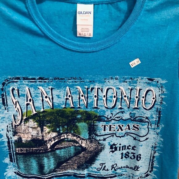 NWT San Antonio Texas Riverwalk Graphic Souvenir Tee S - Picture 2 of 3